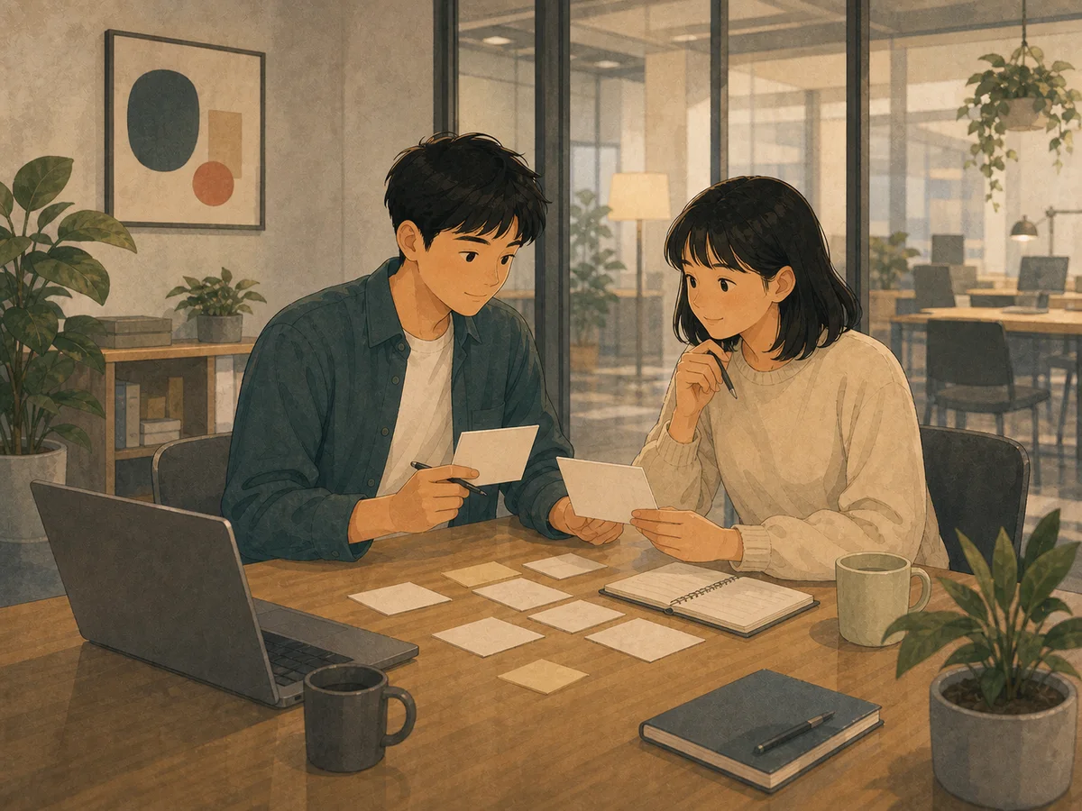 Illustration for The Comment Section Plan showing coworkers planning a calm response together.